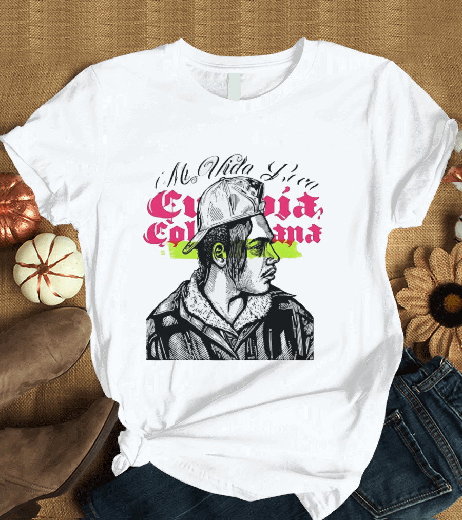 Mi Vida Loca Cultura Colombiana Urban Chicano Streetwear T-Shirt