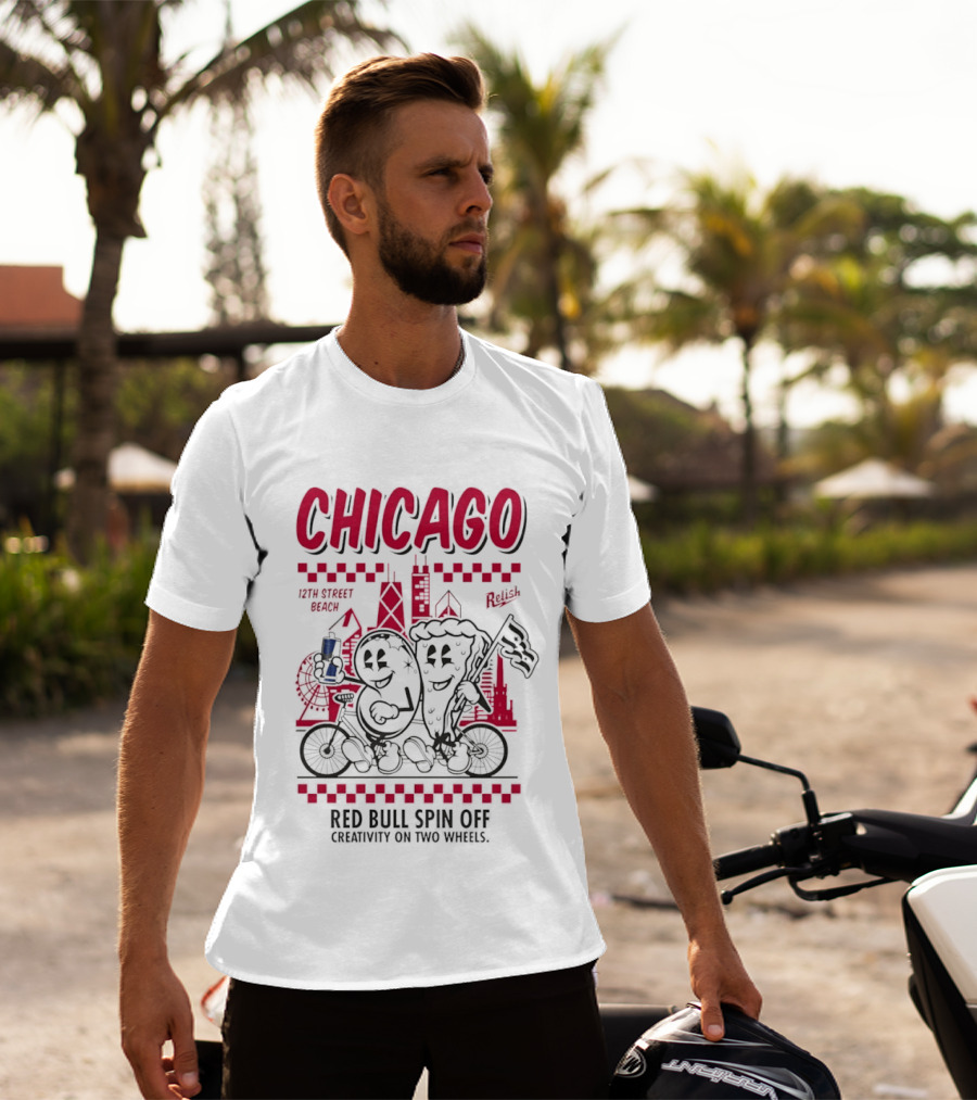 Chicago 12th Street Beach Red Bull Spin Off Creativity On Two Wheels Relish T-Shirt
