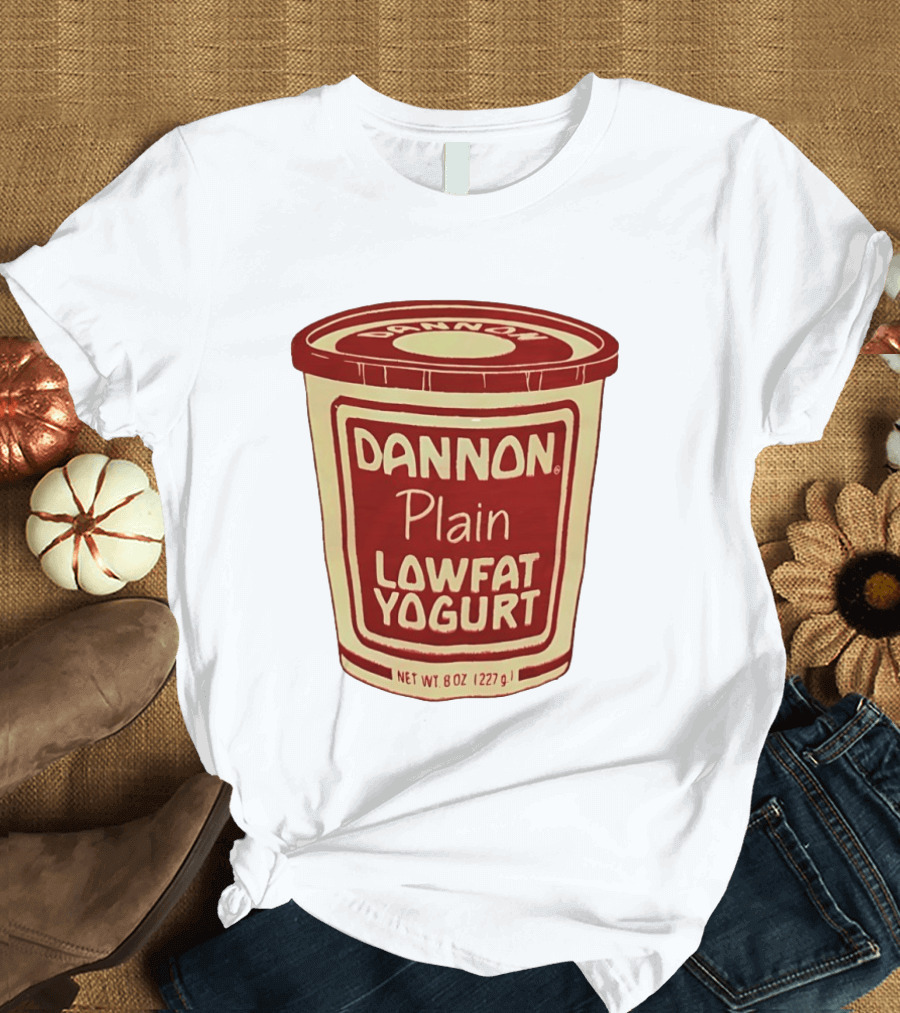 Dannon Plain Lowfat Yogurt 8oz 227g 1980s T-Shirt