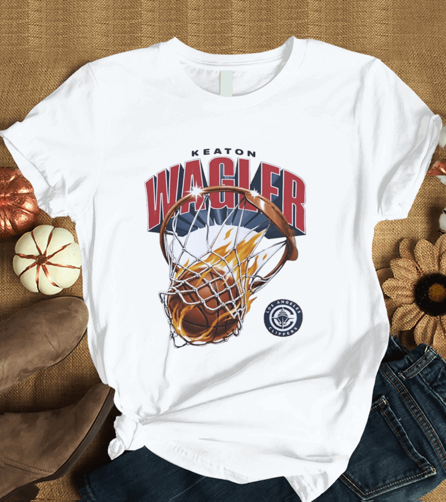 Keaton Wagler Los Angeles Clippers Basketball Net Dunk T-Shirt