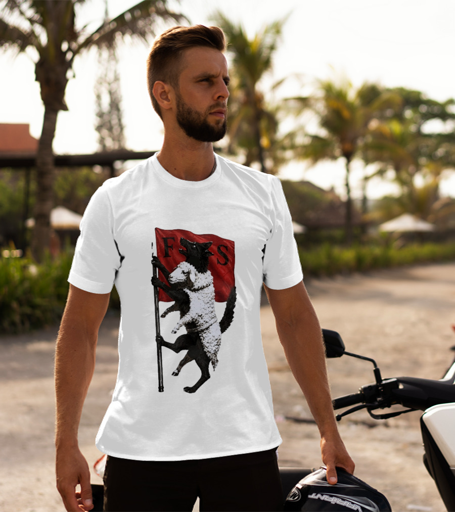 Wolf In Sheep's Clothing F S Flag Metaphor Hidden Predators Symbolism T-Shirt