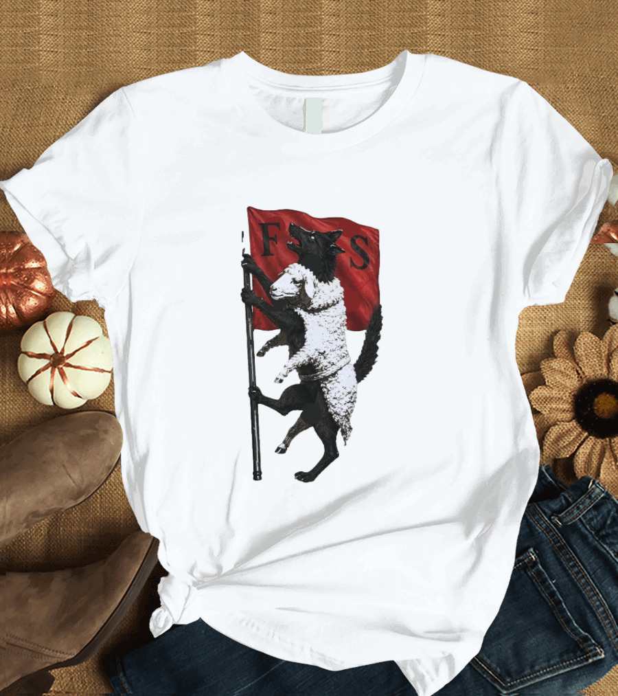 Wolf In Sheep's Clothing F S Flag Metaphor Hidden Predators Symbolism T-Shirt