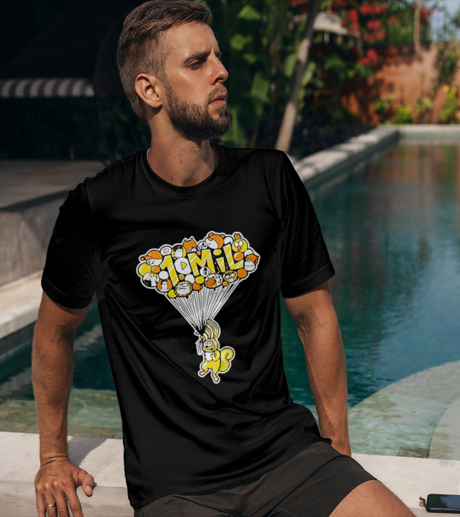 10 Mil Squirrel Cartoon Balloon Animals T-Shirt