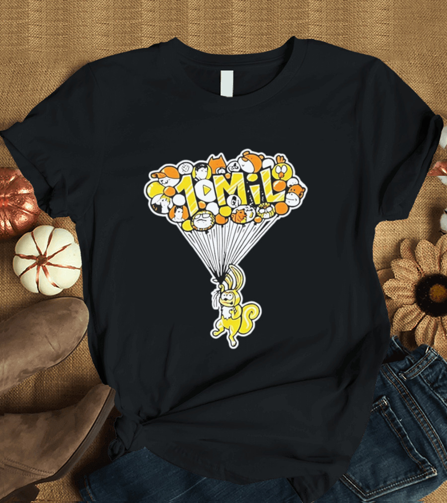 10 Mil Squirrel Cartoon Balloon Animals T-Shirt