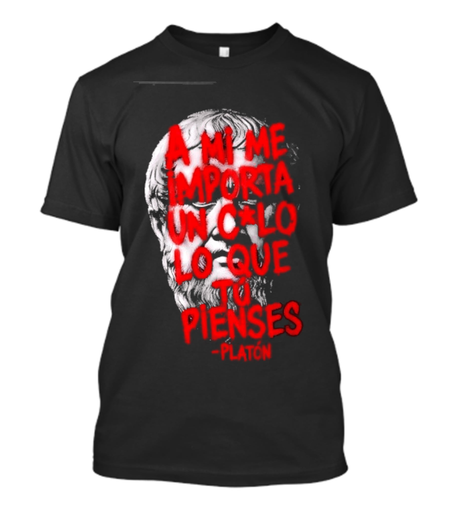 A Mi Me Importa Un Culo Lo Que Tu Pienses Platón Skull T-Shirt