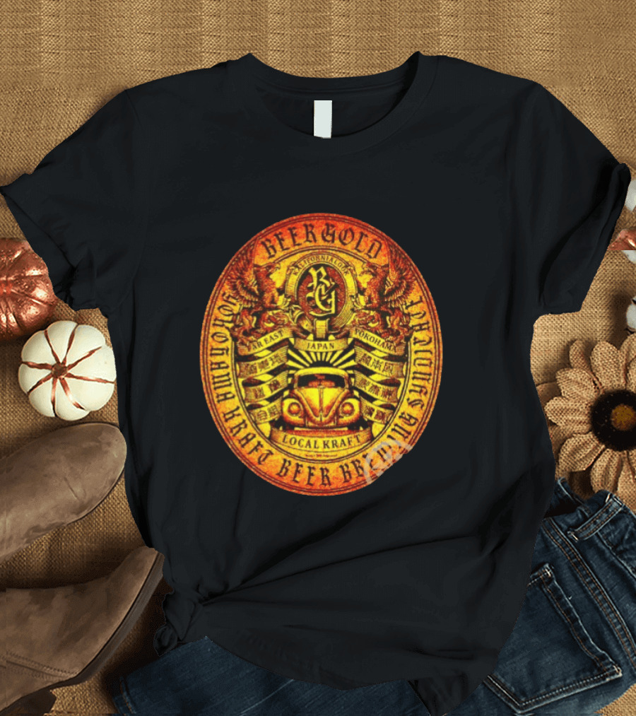 Beer Gold Kalifornialook Far East Yokohama Japan Local Kraft Beer Brewing T-Shirt