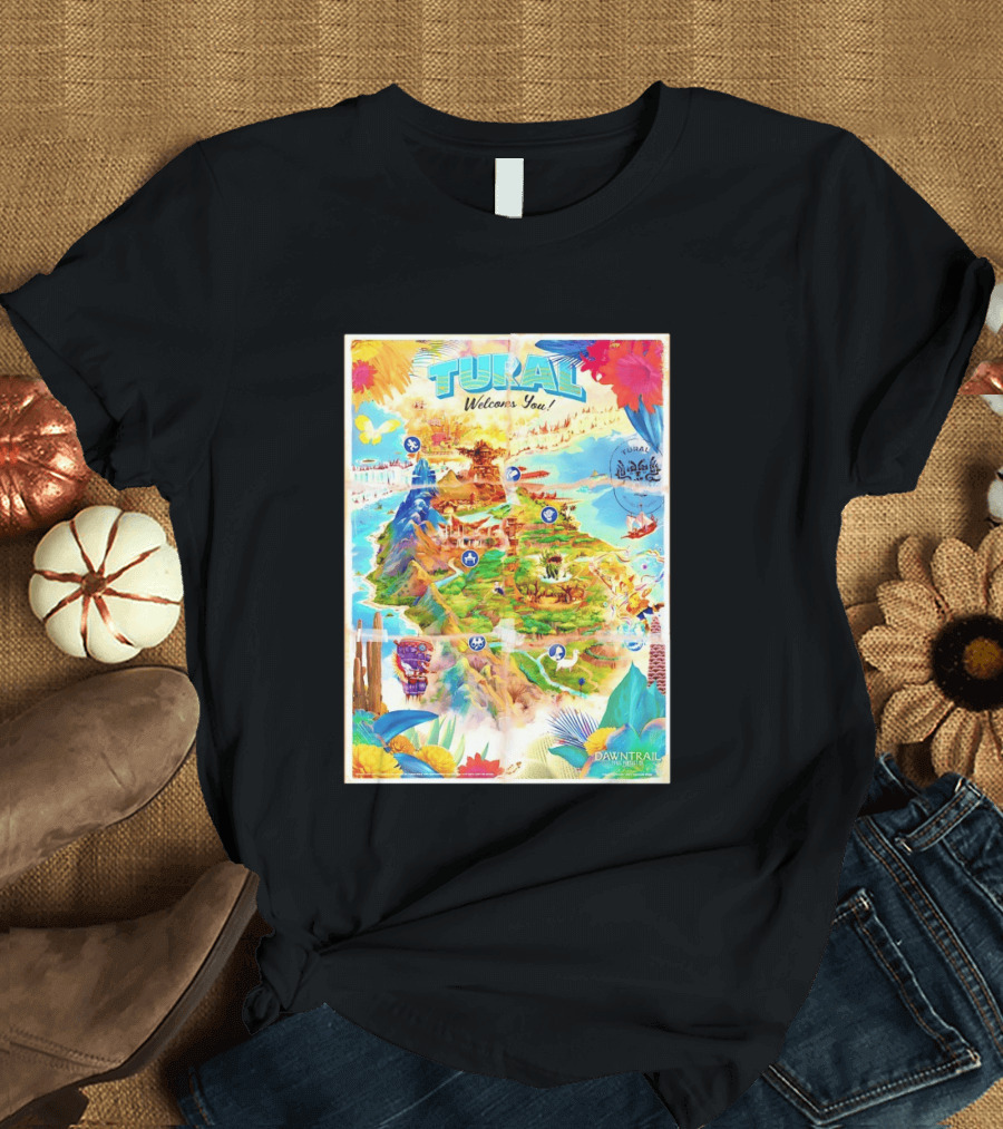 Tural Welcomes You Map Final Fantasy XIV Dawntrail T-Shirt
