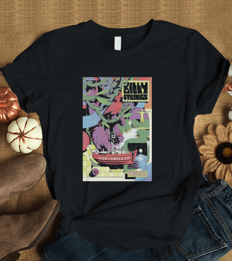 Billy Strings July 18 2026 Portsmouth Pavilion Cardinal Ship T-Shirt