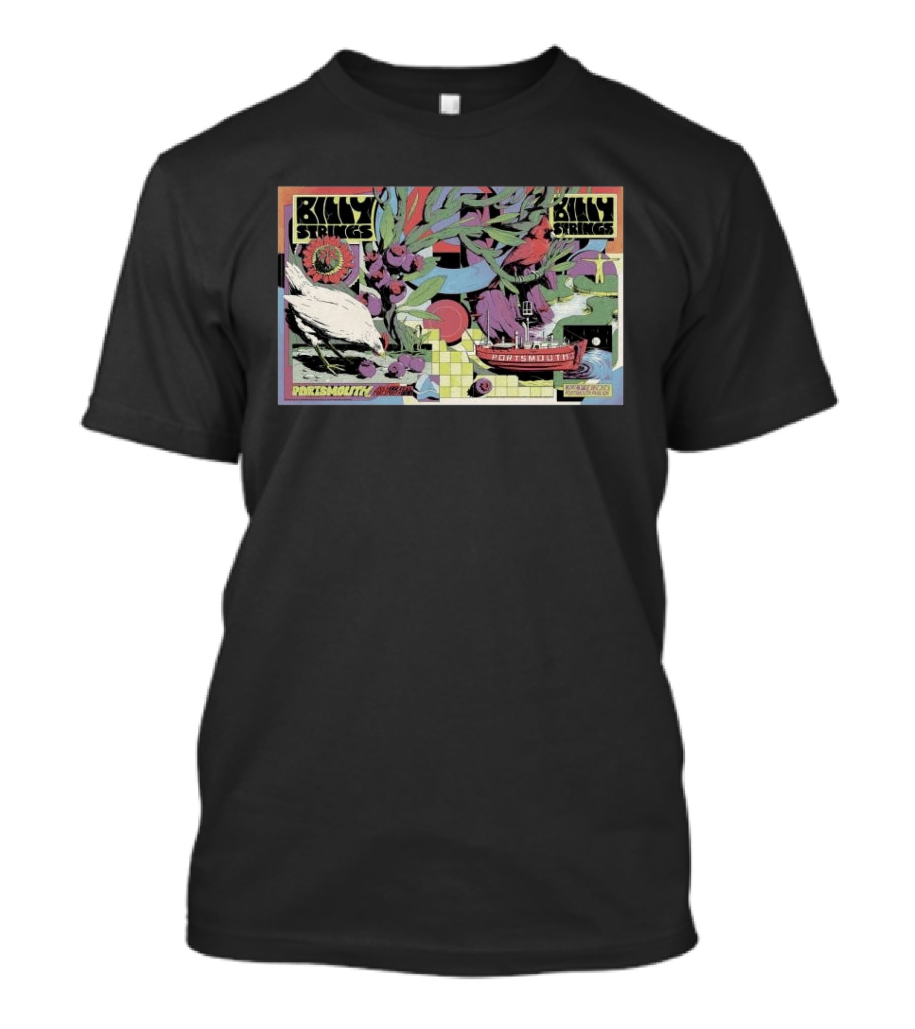 Billy Strings Portsmouth Virginia July 17 18 2026 Concert Art Psychedelic T-Shirt