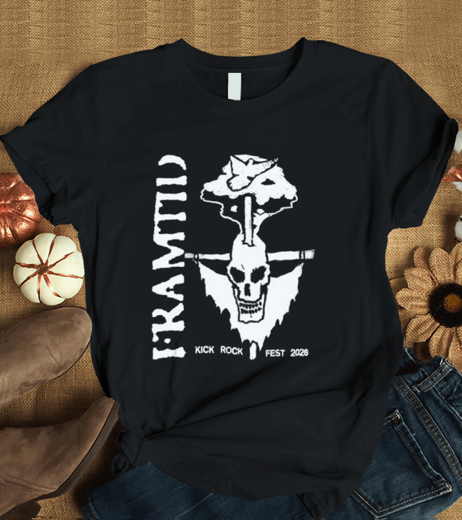 I Kramii Kick Rock Fest 2026 Skull With Peace Sign Tree T-Shirt