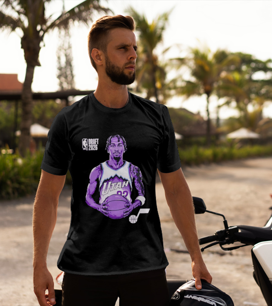 Utah Jazz 2026 NBA Draft Darryn Peterson Fade Basketball T-Shirt