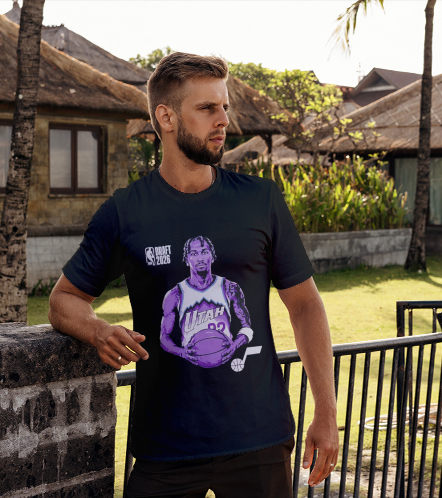 Utah Jazz 2026 NBA Draft Darryn Peterson Fade Basketball T-Shirt