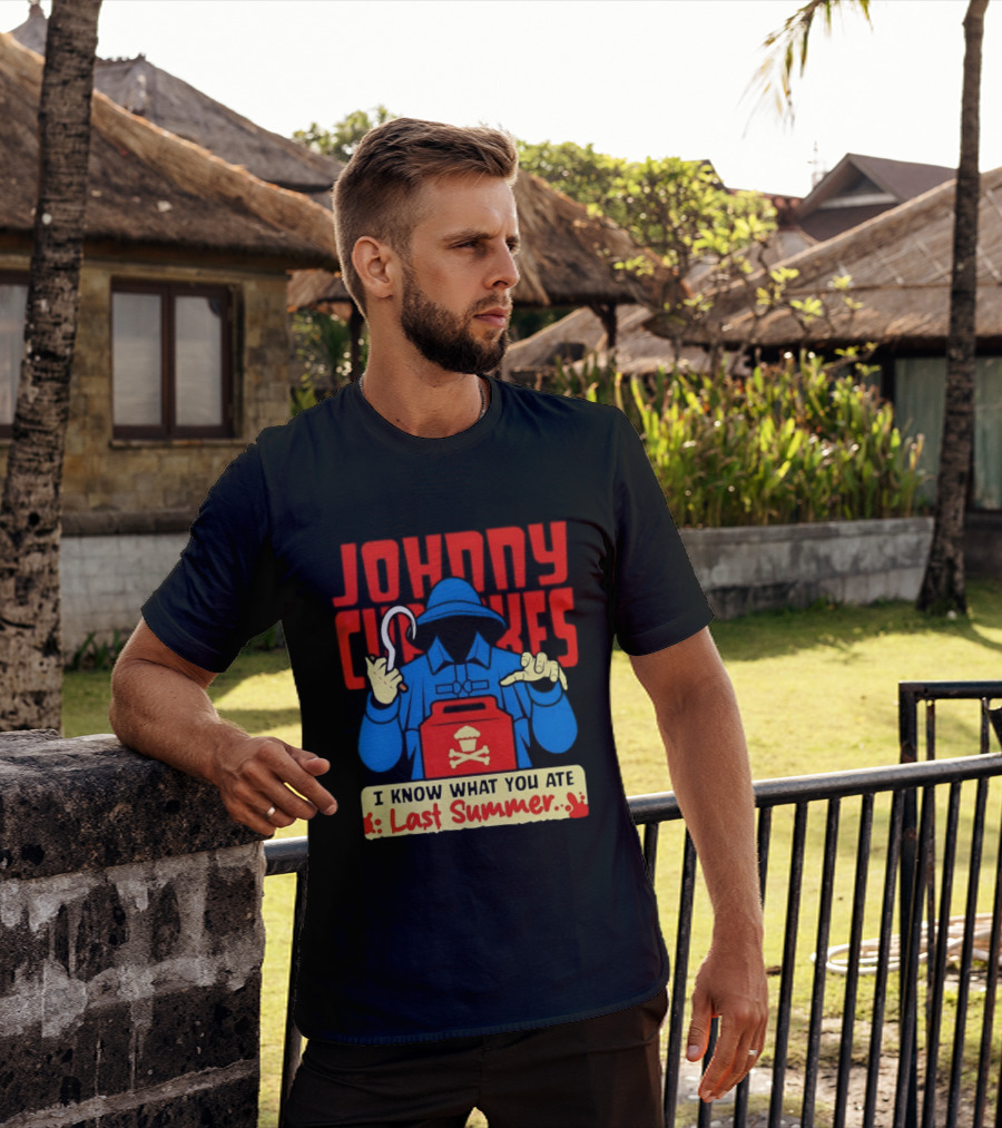 Johnny Cupcakes I Know What You Ate Last Summer Fisherman Cupcake Crossbones T-Shirt