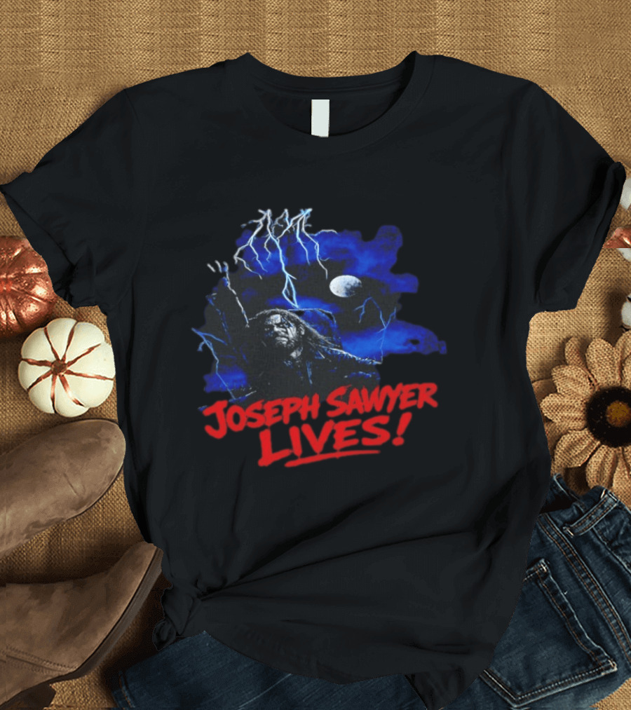 Joseph Sawyer Lives Zombie Resurrection With Lightning And Moon T-Shirt