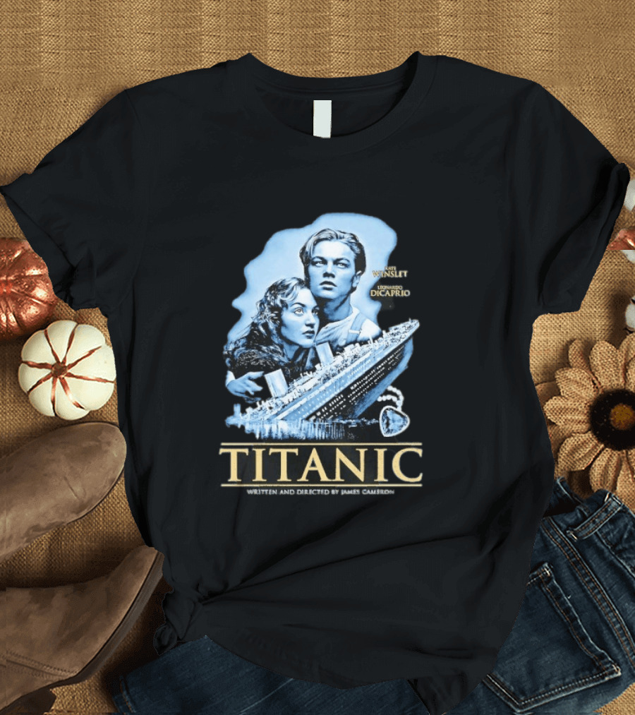 Titanic Kate Winslet Leonardo DiCaprio James Cameron Movie T-Shirt