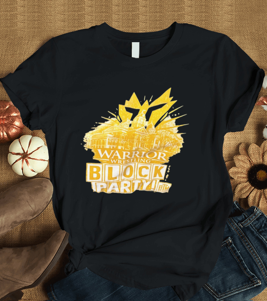 Warrior Wrestling Block Party BTM Yellow Graffiti Explosion T-Shirt