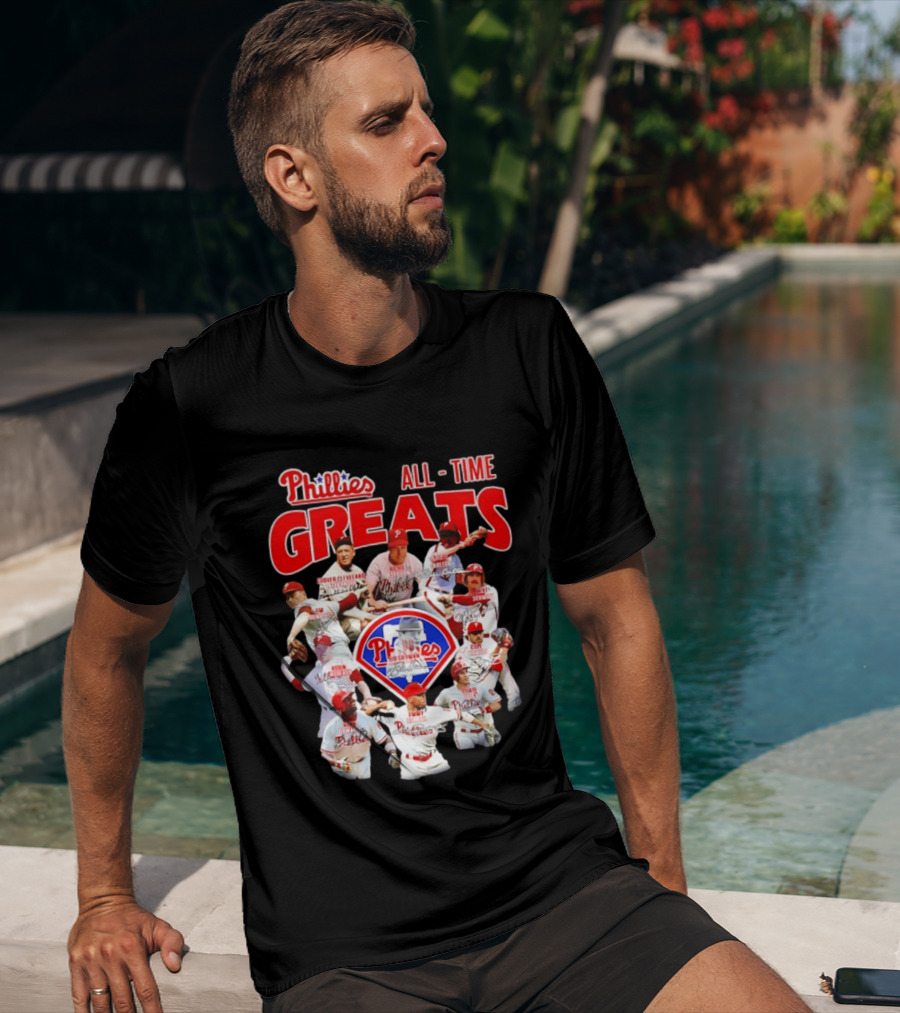 Philadelphia Phillies All Time Greats Baseball Legends Team T-Shirt