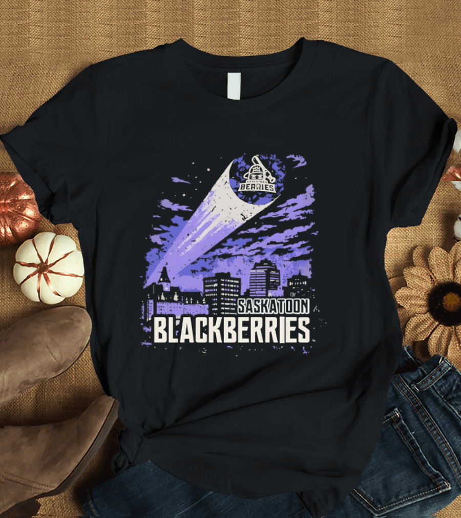 Saskatoon Blackberries Vintage Baseball T-Shirt