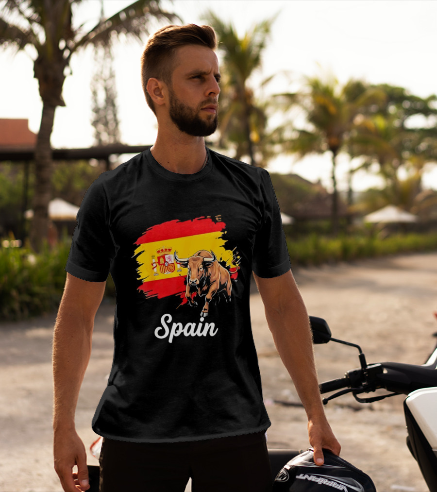 Spain Bull Flag Toro Spain Heritage Red Yellow T-Shirt