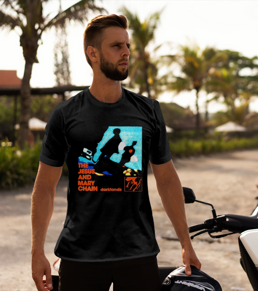 The Jesus And Mary Chain Darklands Alternative Rock Blue Black T-Shirt