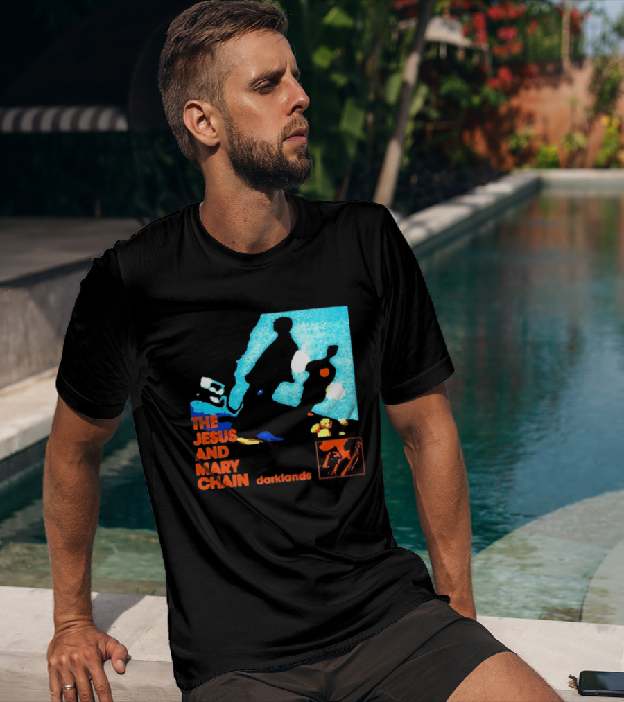 The Jesus And Mary Chain Darklands Alternative Rock Blue Black T-Shirt