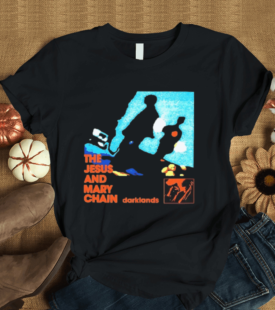 The Jesus And Mary Chain Darklands Alternative Rock Blue Black T-Shirt