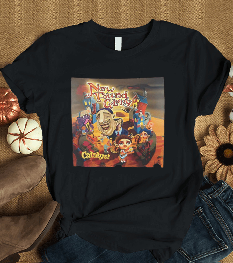 New Found Glory Catalyst Album Artwork With Cartoon Characters T-Shirt