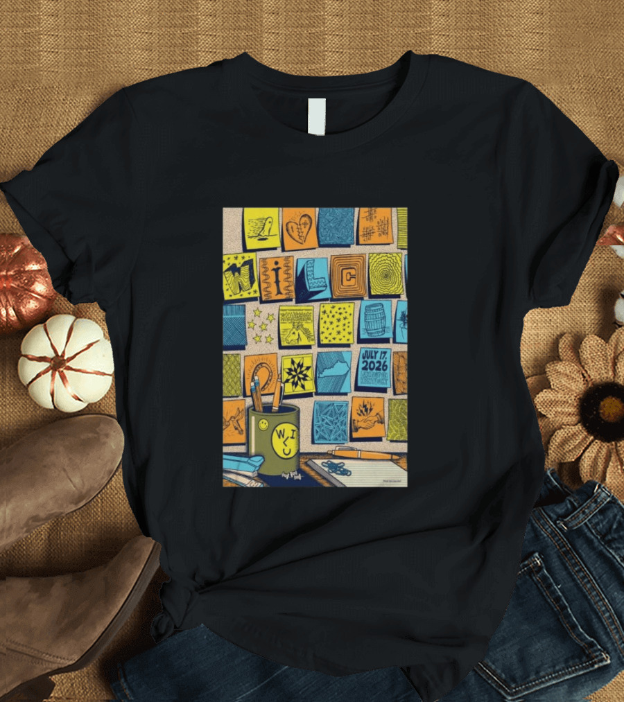 July 17 2026 Lexington KY The Burl Wilco Illustrated Art Blocks T-Shirt