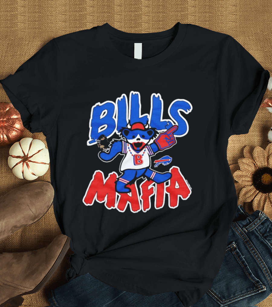 Buffalo Bills Mafia Grateful Dead Bear BILLS MAFIA T-Shirt