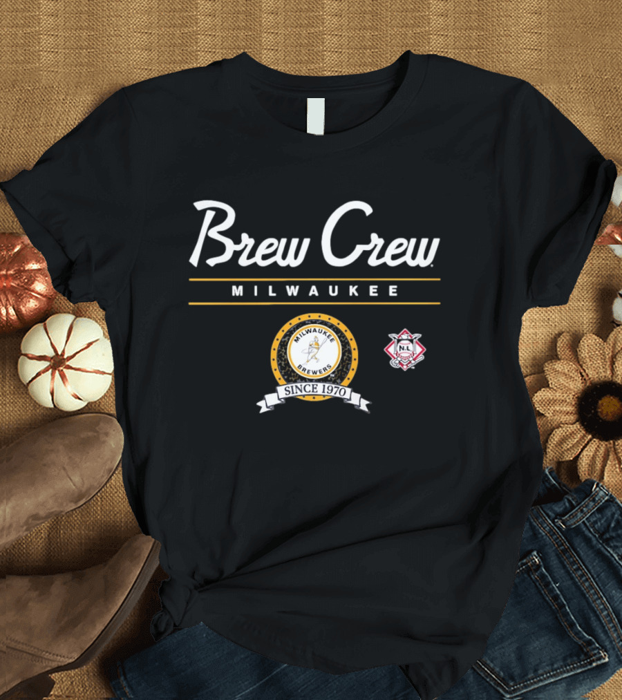 Brew Crew Milwaukee Brewers Since 1970 MLB N.L. Champion T-Shirt