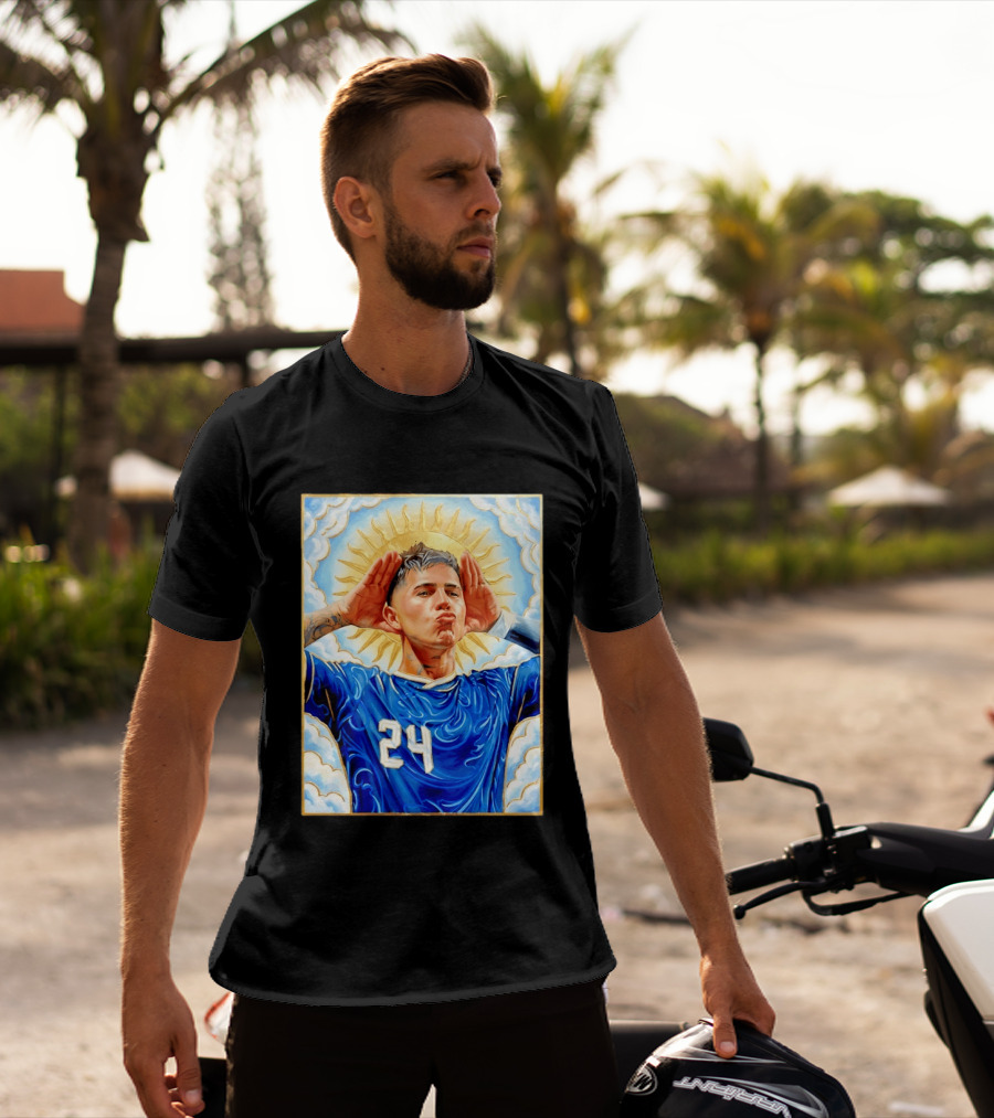 Enzo Fernández 24 Argentina Sun Of May Hands To Ears Gesture T-Shirt