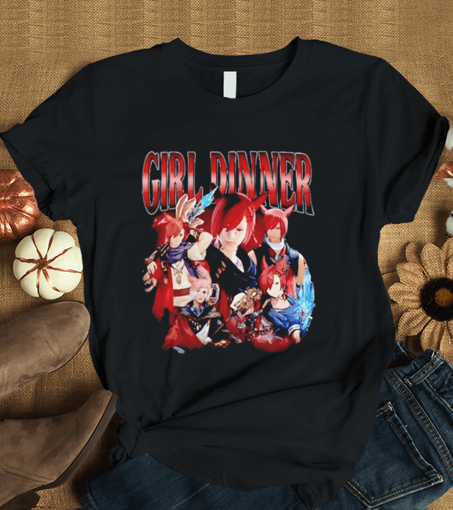 Girl Dinner Anime Character Compilation T-Shirt