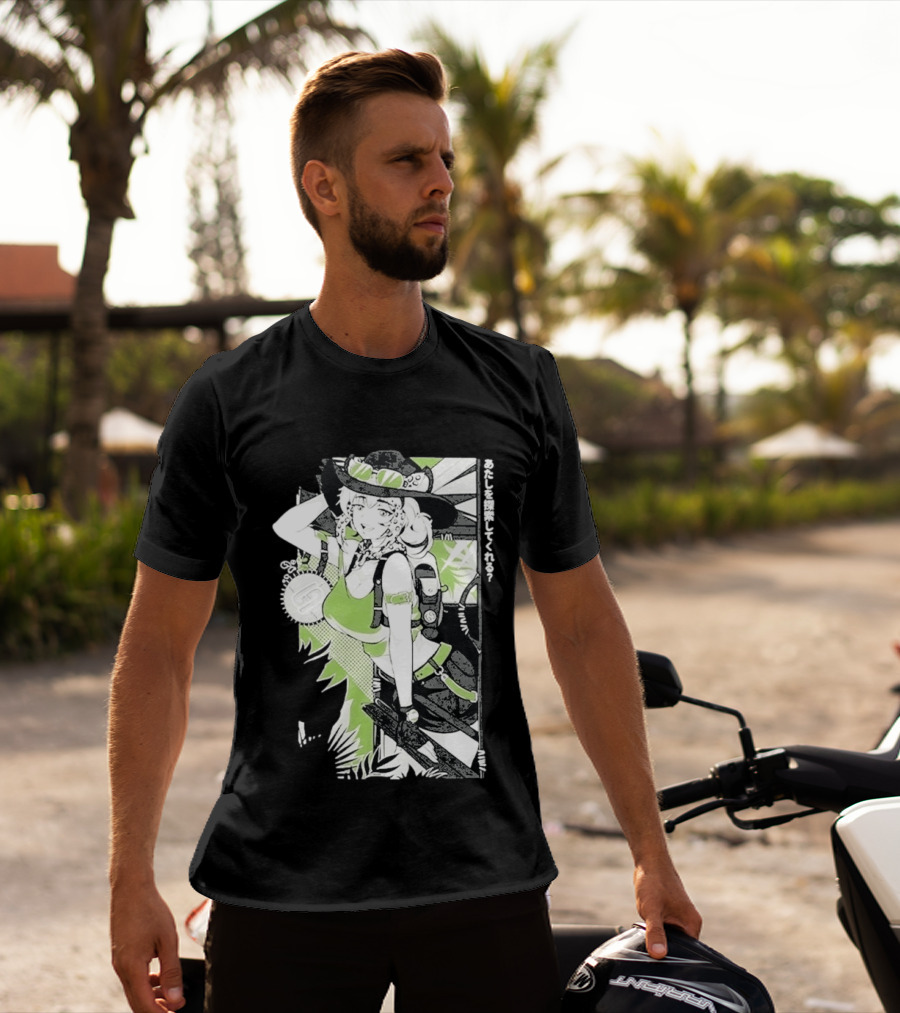 Wild Gamersupps Anime Waifu Adventure Green Aesthetic T-Shirt