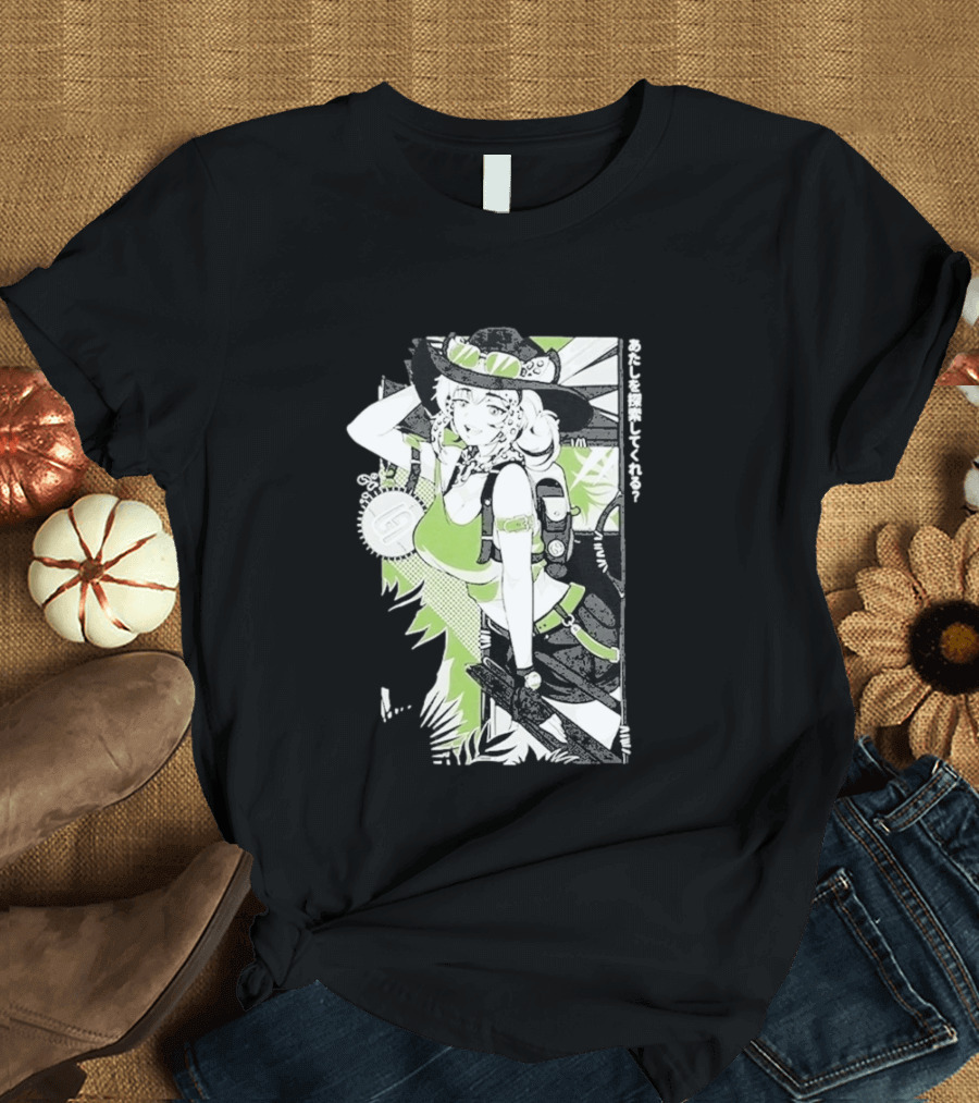 Wild Gamersupps Anime Waifu Adventure Green Aesthetic T-Shirt