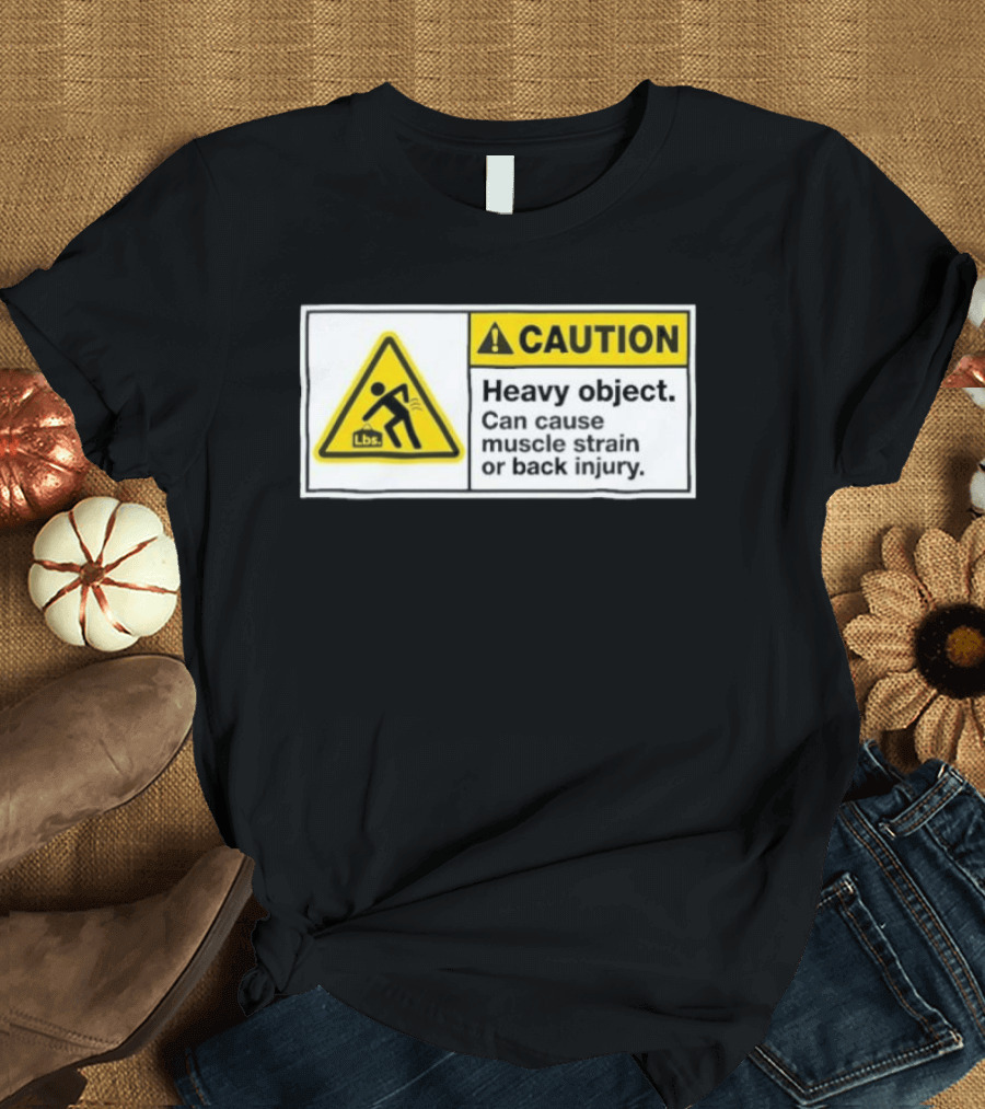 Heavy Object Warning Caution Anime Cat Girl T-Shirt