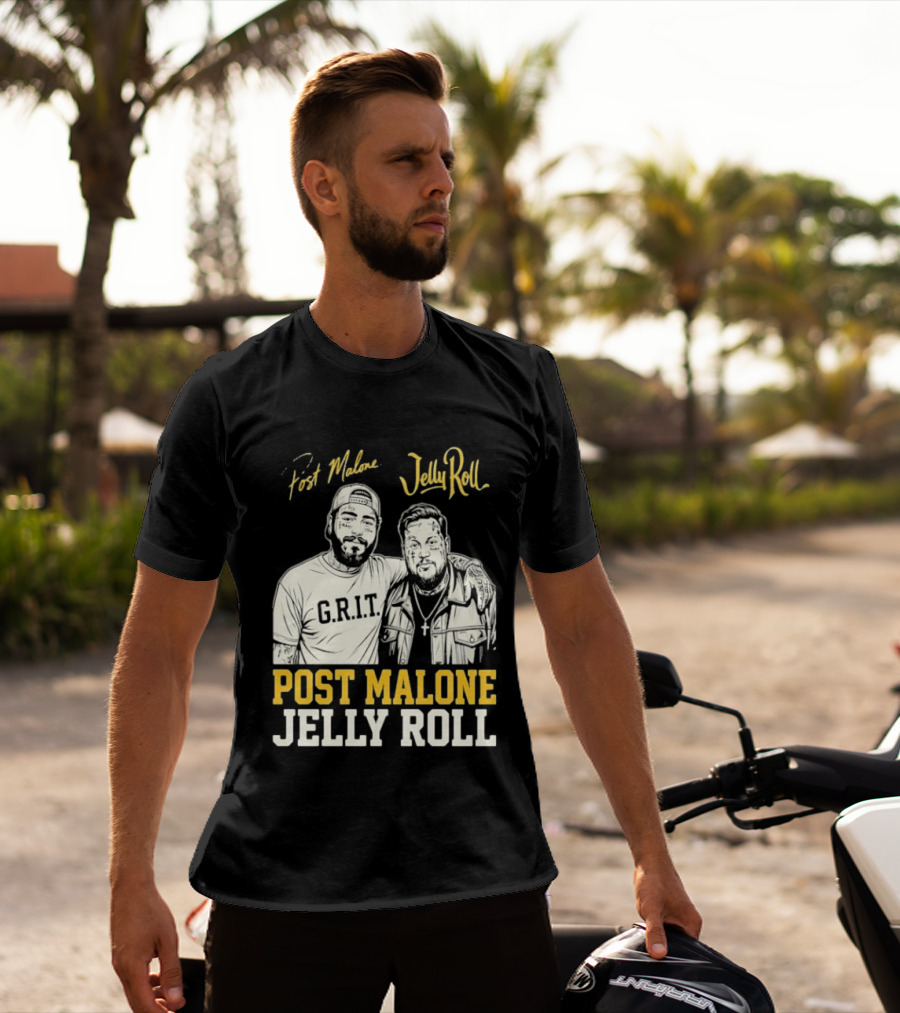 Post Malone Jelly Roll G.R.I.T Collaboration T-Shirt