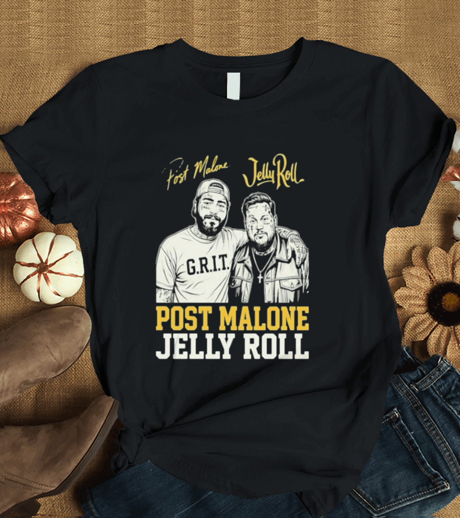 Post Malone Jelly Roll G.R.I.T Collaboration T-Shirt