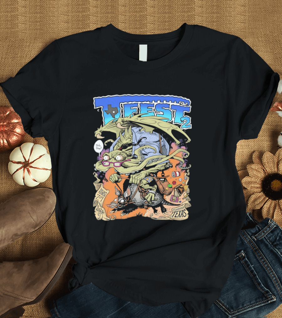 T Fest 2 Cthulhu Armadillo August 29 2026 Pflugerville Texas T-Shirt