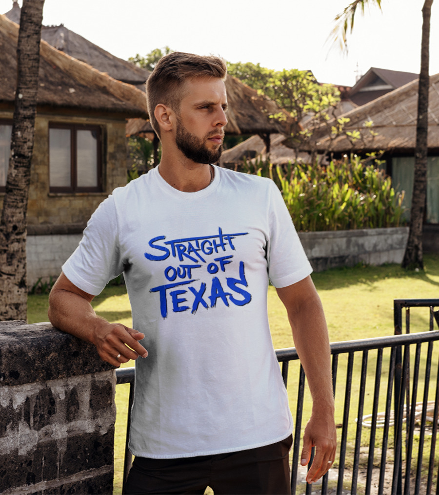Straight Out Of Texas Bold Blue T-Shirt