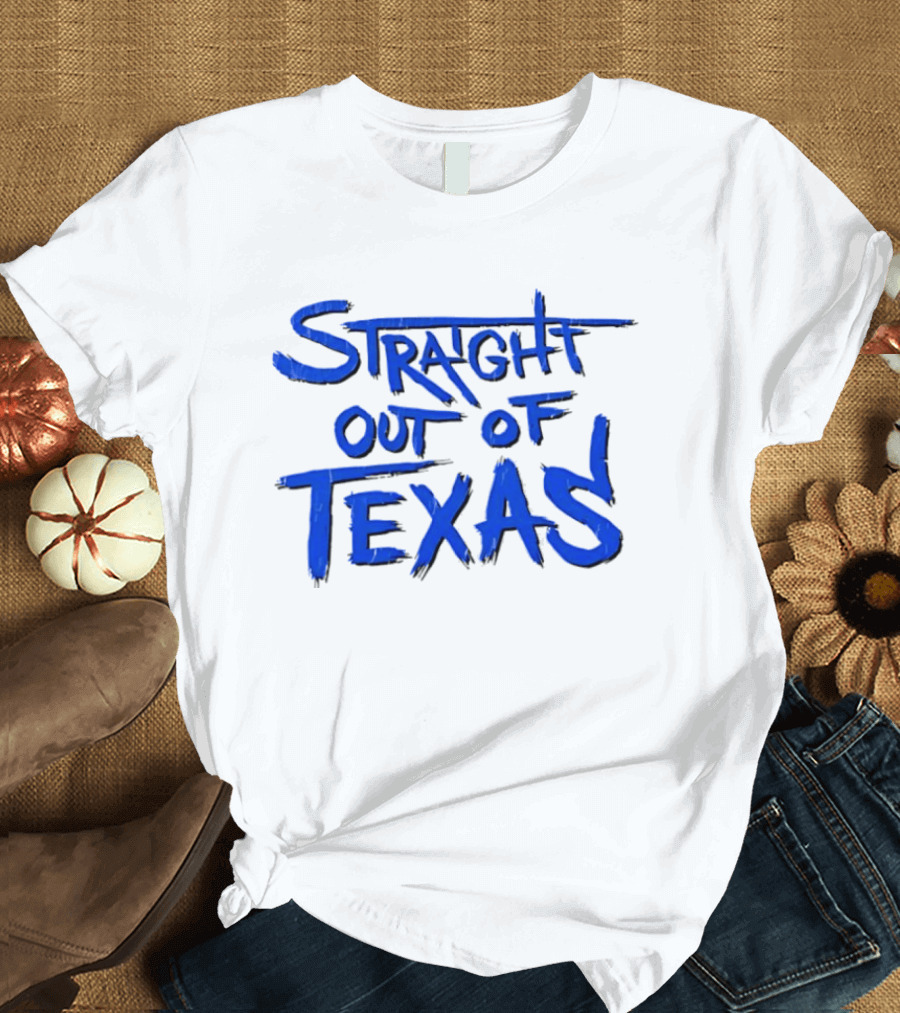 Straight Out Of Texas Bold Blue T-Shirt