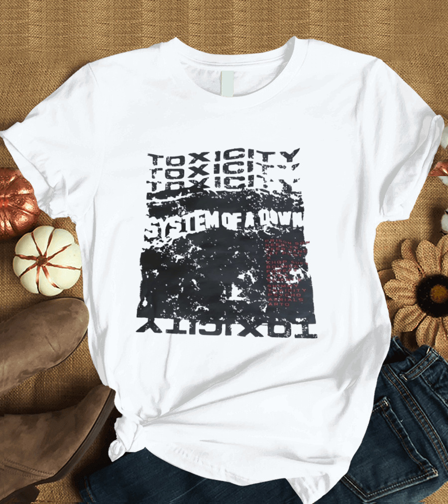 System Of A Down Toxicity Album Tracklist Prison Song Needles Deer Dance Chop Suey Bounce Forest Aerials Arto T-Shirt