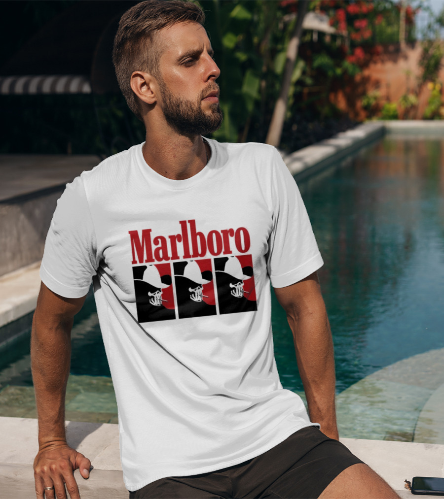 Warren Lotas Marlboro Red Triple Frame Cowboy Aesthetic T-Shirt