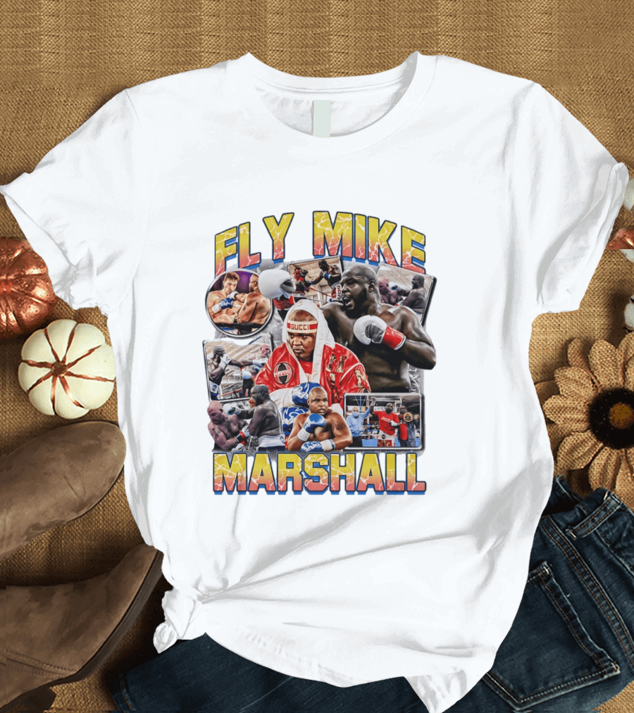 Fly Mike Marshall Boxing Heavyweight Boxer Gucci Kayo Giant Fighter Images T-Shirt