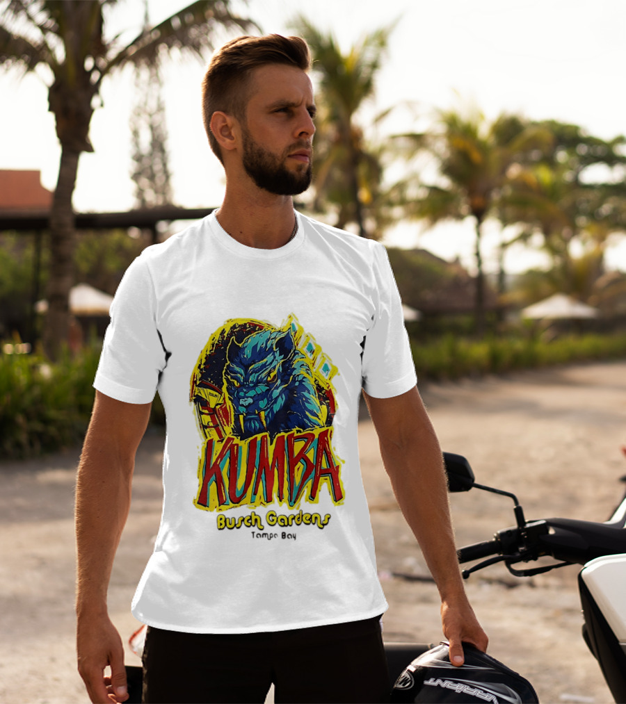 Kumba Busch Gardens Tampa Bay Roller Design With Fierce Beast T-Shirt
