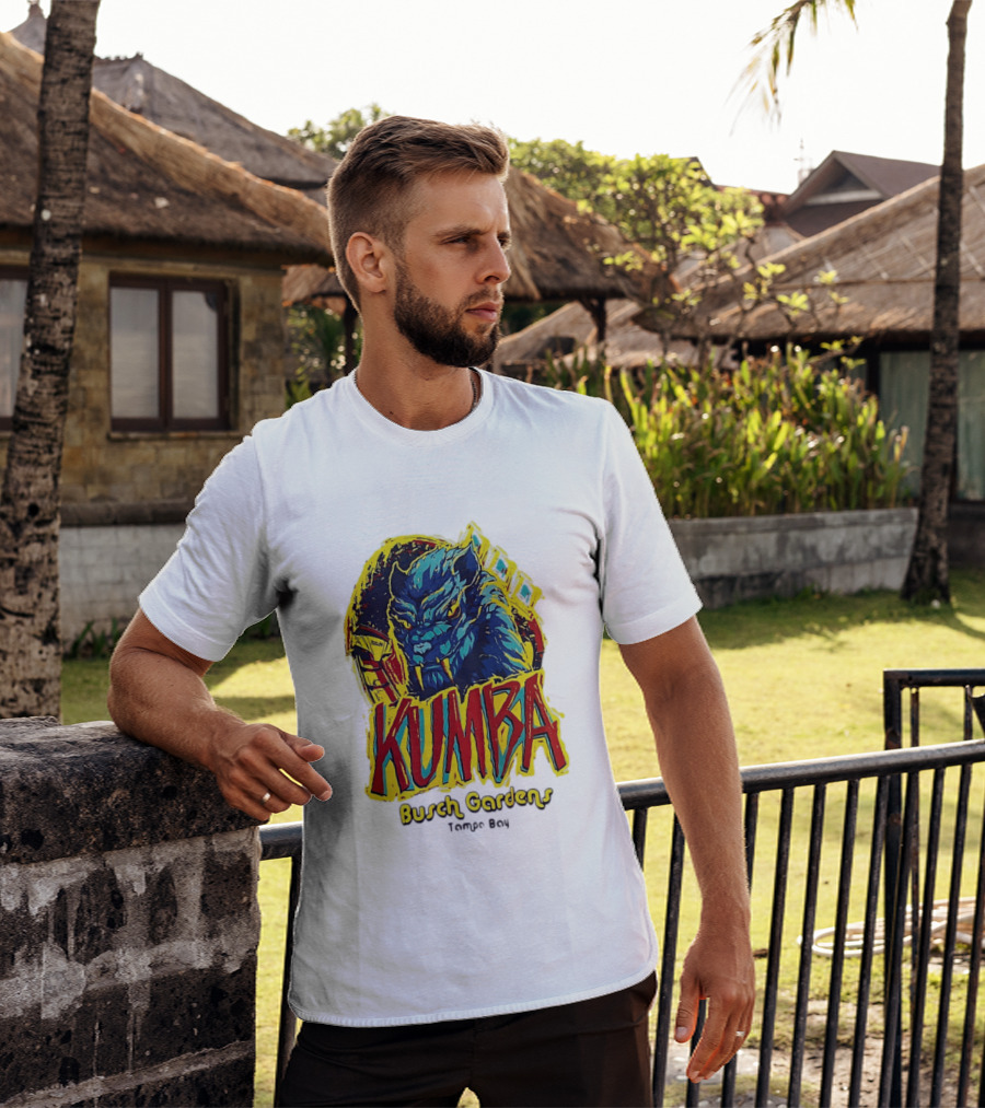Kumba Busch Gardens Tampa Bay Roller Design With Fierce Beast T-Shirt