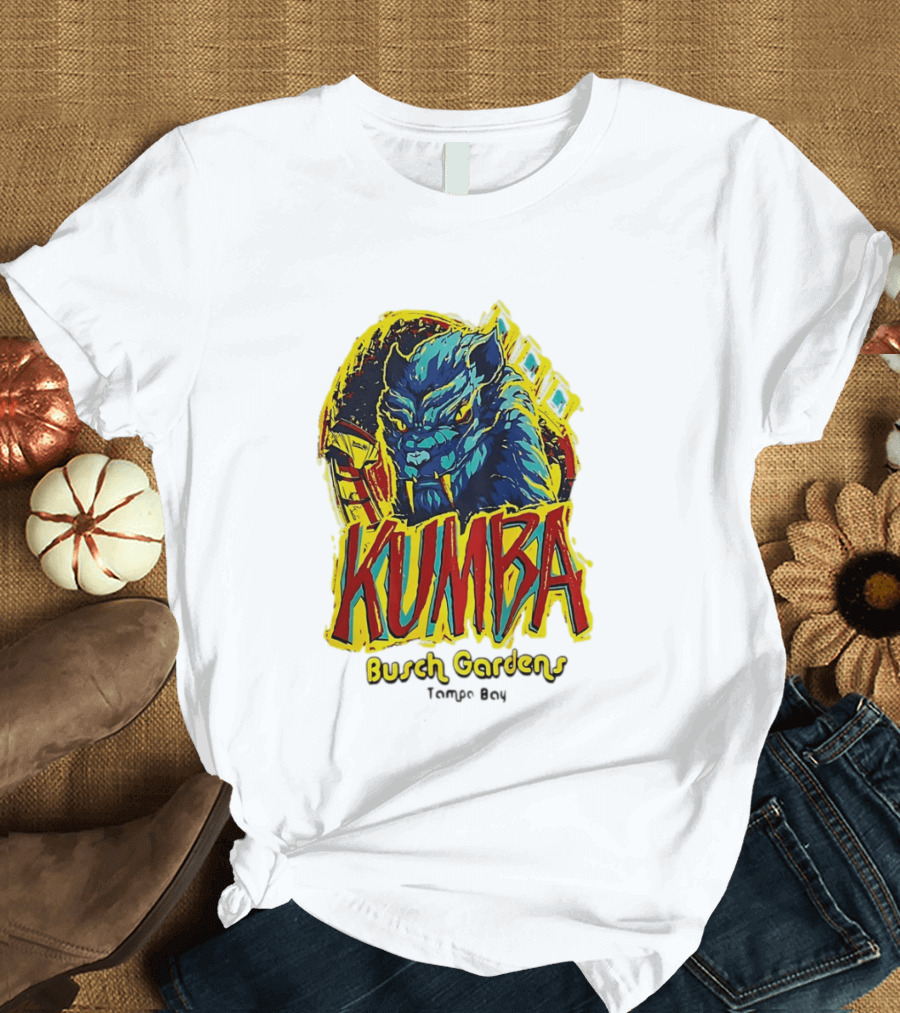 Kumba Busch Gardens Tampa Bay Roller Design With Fierce Beast T-Shirt