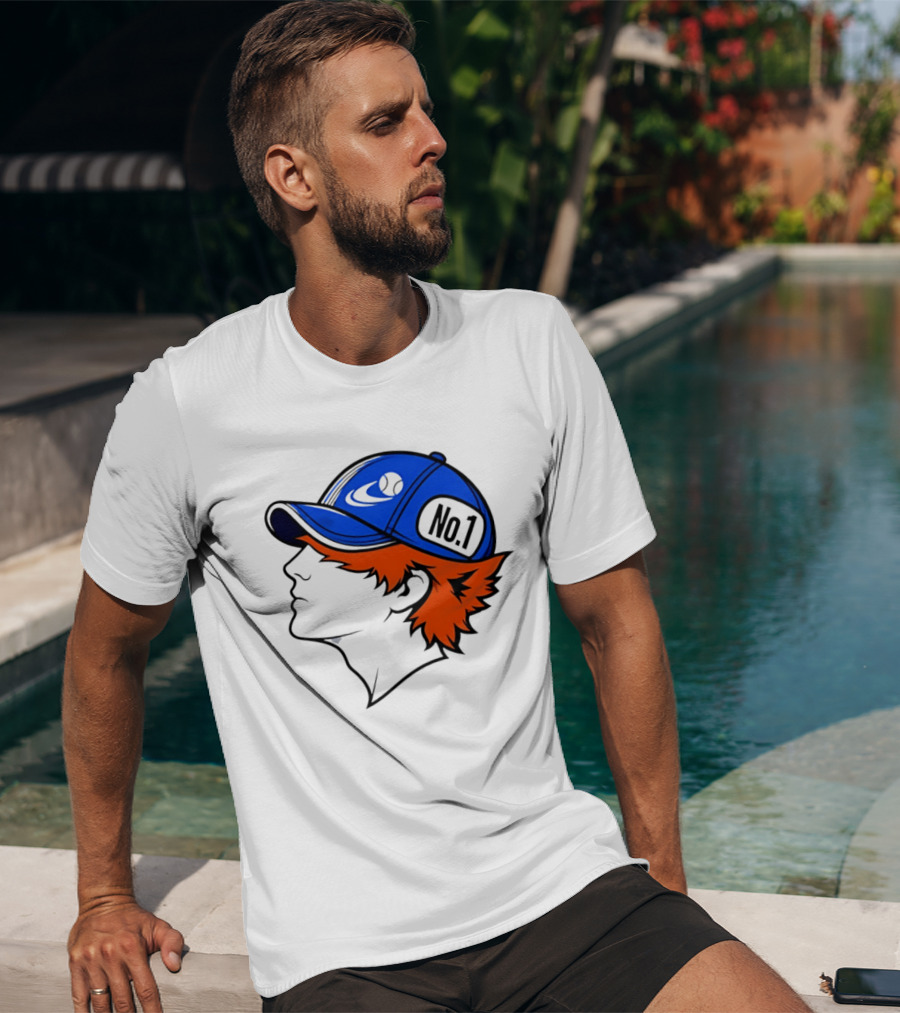 No1 Tennis Player Profile Athlete Sports Baseball Cap T-Shirt