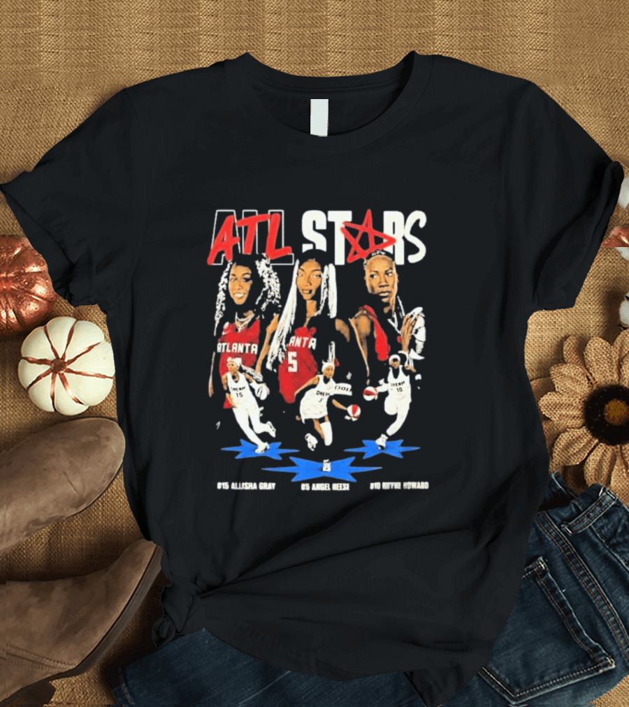 ATL All Stars Allisha Gray Angel Reese Rhyne Howard Atlanta Dream 2026 T-Shirt
