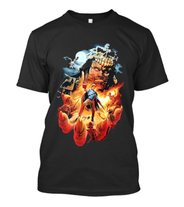 Army Of Darkness Who Wants Some Epic Movie Artwork Battle Scene T-Shirt