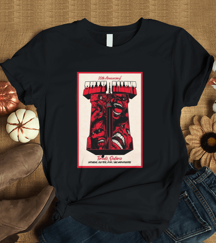 Billy Talent 20th Anniversary Toronto Ontario July 18 2026 T-Shirt